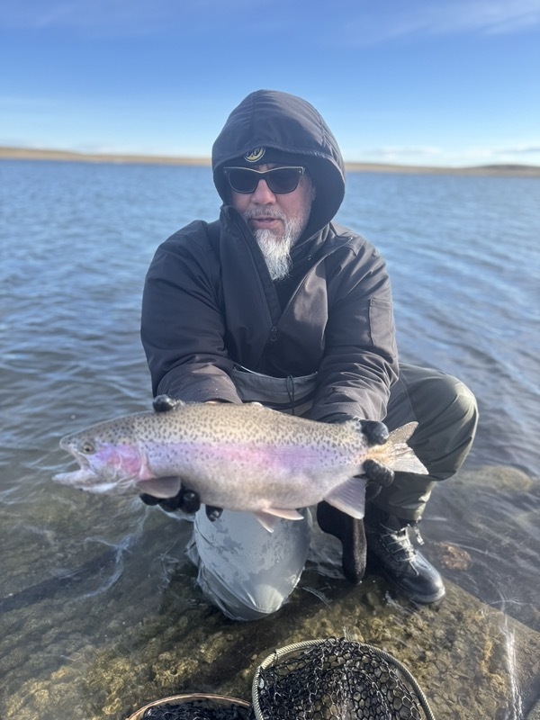 Wyoming stillwater brown trout fly fishing