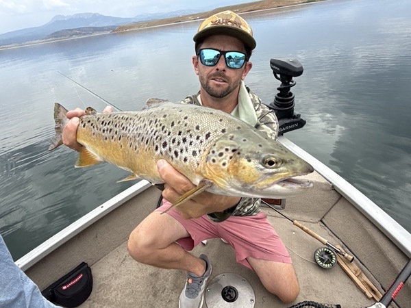 Trophy trout — indicator fly fishing Colorado stillwater
