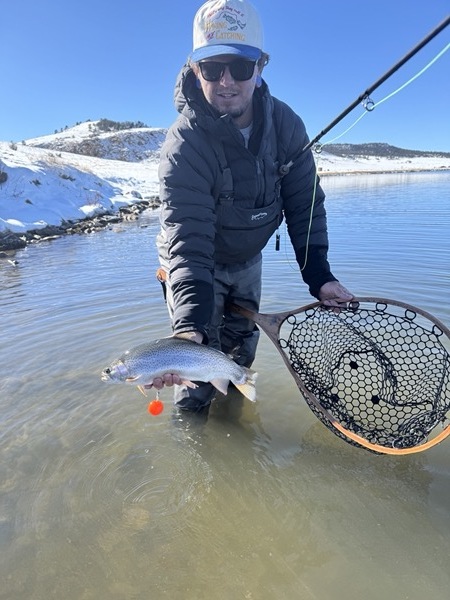 Wyoming stillwater brown trout fly fishing