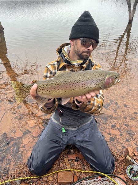 Colorado trophy trout caught on hand-tied chironomid pattern
