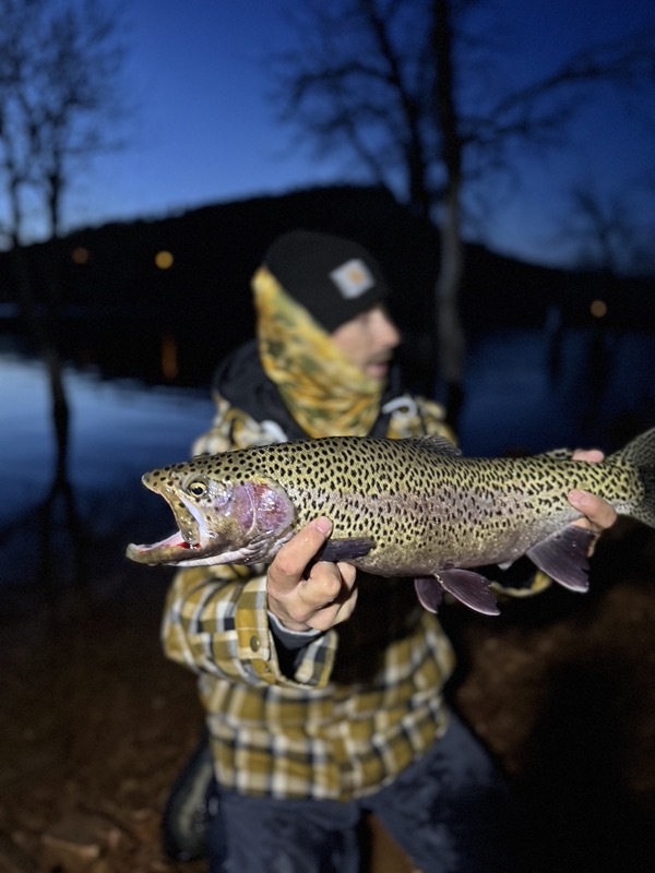 Trophy trout — indicator fly fishing Colorado stillwater