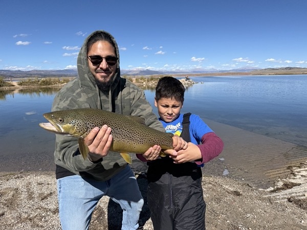 Trophy rainbow trout — Colorado stillwater fly fishing