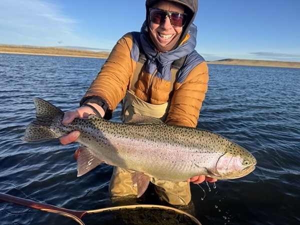 Colorado trophy trout caught on hand-tied chironomid pattern