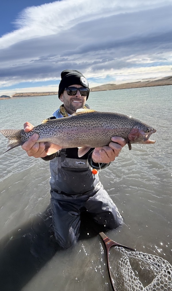 Trophy trout — indicator fly fishing Colorado stillwater